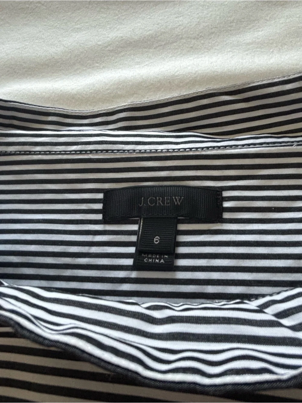 EUC! J.Crew Funnelneck Button Striped Poplin Shirt